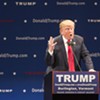 Trump Storms Burlington, Dispensing Insults and Drawing Protests