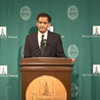 UVM president Suresh Garimella during Monday's press conference UVM president Suresh Garimella during Monday's press conference