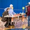 Voters checking in at Edmunds Middle School