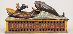 COURTESY OF SHELBURNE MUSEUM - Jonah and the Whale mechanical bank, circa 1890, by Shepard Hardware Co.