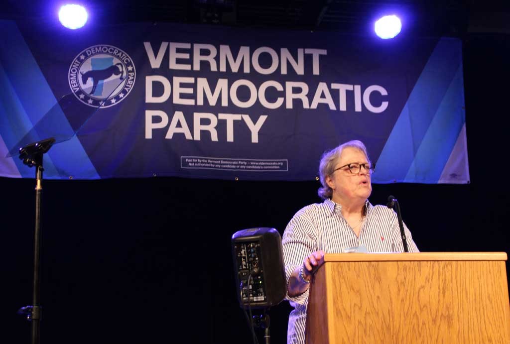 Vermont Democratic Party chairwoman Dottie Deans the Curtis Awards Dinner in June - PAUL HEINTZ