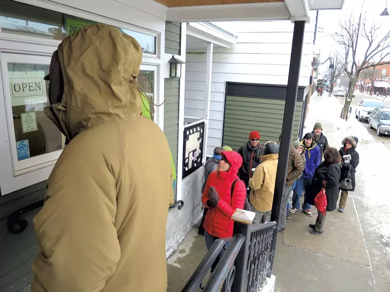 Waiting in line at Penny Cluse - MATTHEW THORSEN