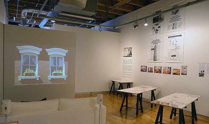 This house for culture is closing down at the end of May. This is an installation view of Martha Roslers If You Lived Here..., part of what was going to be a yearlong, three-part exhibition anchoring the citywide project spearheaded by The New Foundation, Housing Is a Human Right.