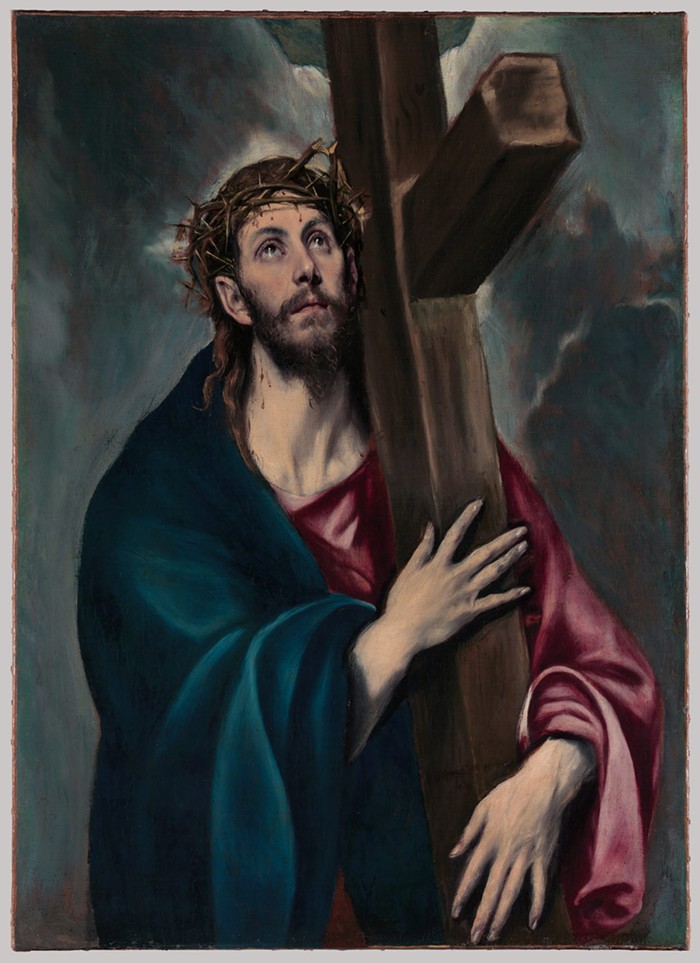 El Grecos 16th century painting of Christ carrying the cross.