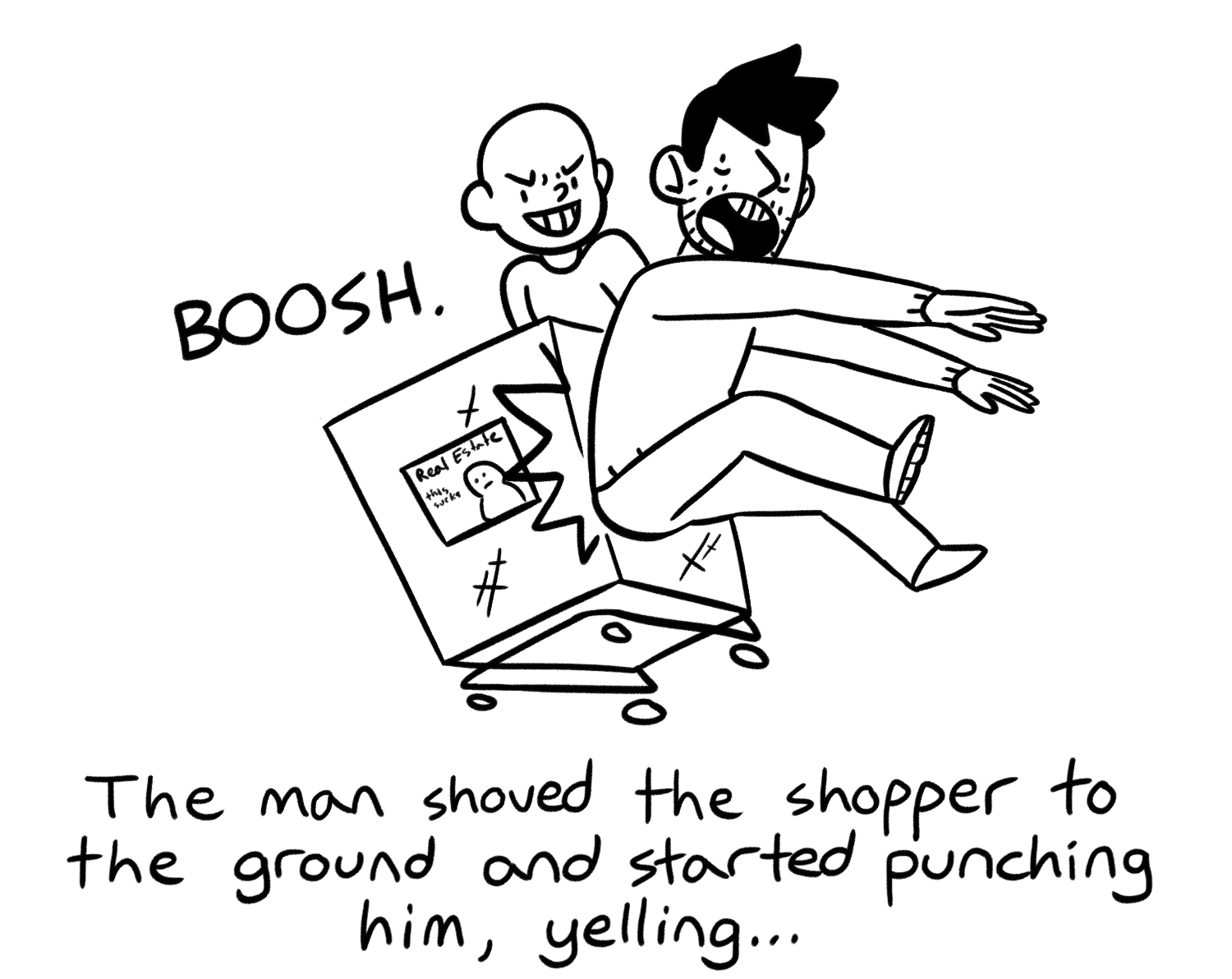 Police Reports Illustrated Man Gets Hit By a Shopping Cart—and Reality The Stranger