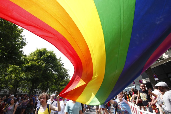Bring out the rainbow flags. Bring out the rainbow flags.