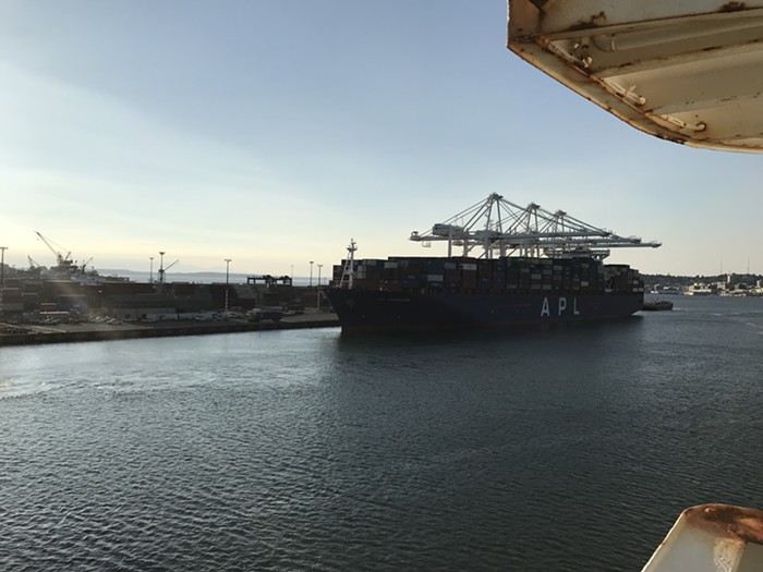 I got so psyched to see a barge* from a barge*.