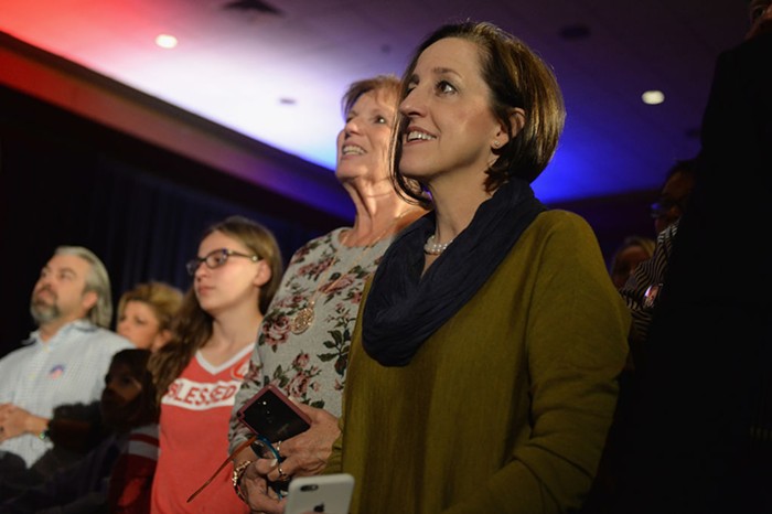 Women at Republican Josh Hawleys election night victory party in Missouri.