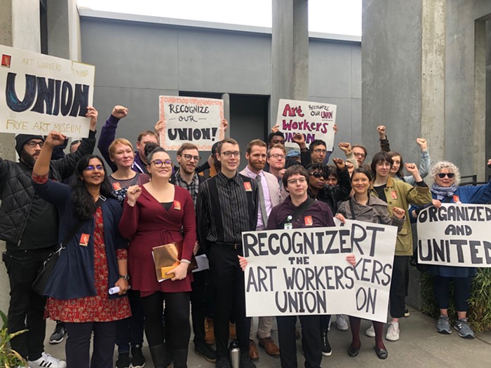 The Art Workers Union is comprised of security guards who work at the Frye Museum of Art