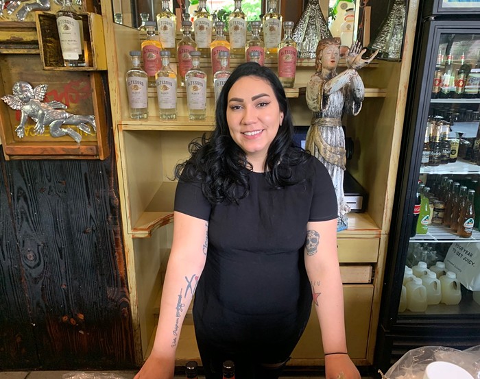 Renée Valencia is the bartender at Mezcaleria Oaxaca.