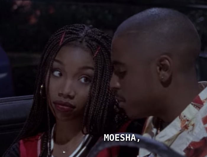I love the hairpin/box braid combo here. I love the hairpin/box braid combo here.