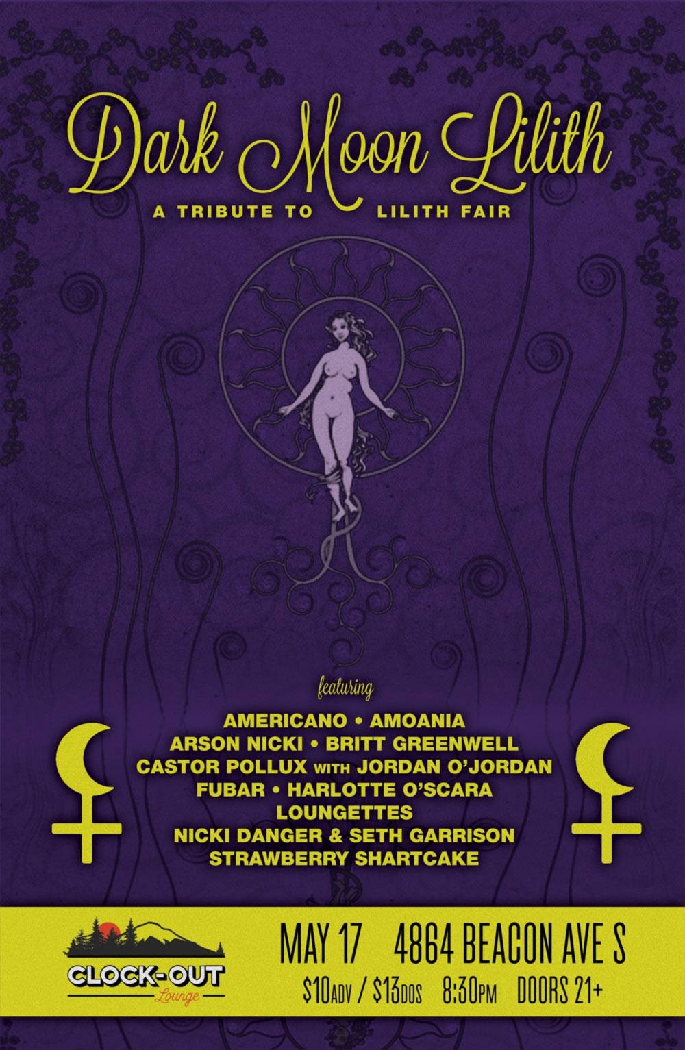 Dark Moon Lilith: A Tribute To Lilith Fair at Clock-Out ...