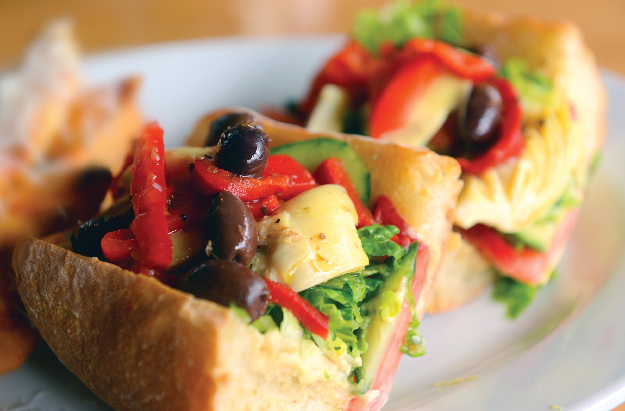 At Stella's, vegans can find several choices including the hummus and artichoke sandwich with roasted red pepper, Kalamata olives, tomato, cucumber and vinaigrette on a baguette. - SCOTT ELMQUIST