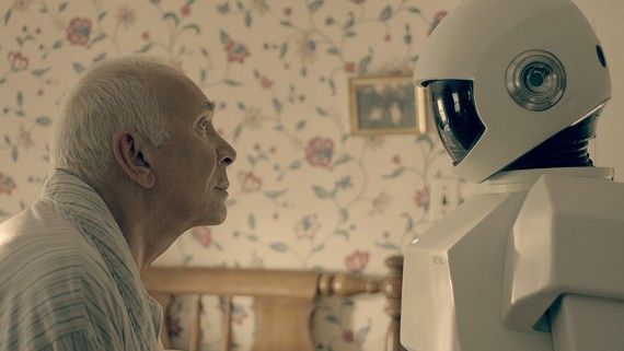 Marvin, is that you? Against his will, Frank (Frank Langella) grows fond of his robot helper (voiced by Peter Sarsgaard).