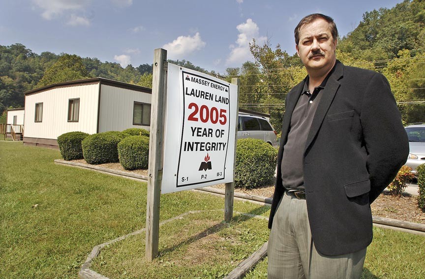 Massey Energy chief executive Don Blankenship outside his field headquarters in Belfry, Ky. - JEFF GENTNER/AP IMAGES