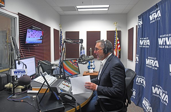 Reid arrives for his show, which runs from 5:30-10 a.m. on WRVA, around 5 a.m. Ratings show that the station is growing among its key demographic, and managers say there are signs of increased interest from younger listeners. - SCOTT ELMQUIST