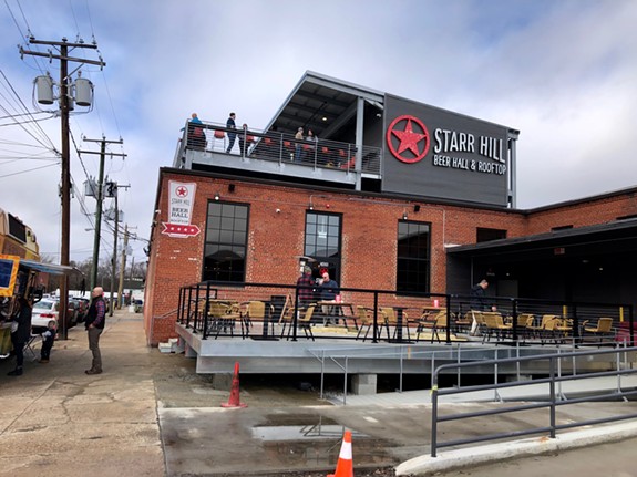 The new Starr Hill Beer Hall and Rooftop opened in Scott's Addition at 3406 W. Leigh St. on Saturday.