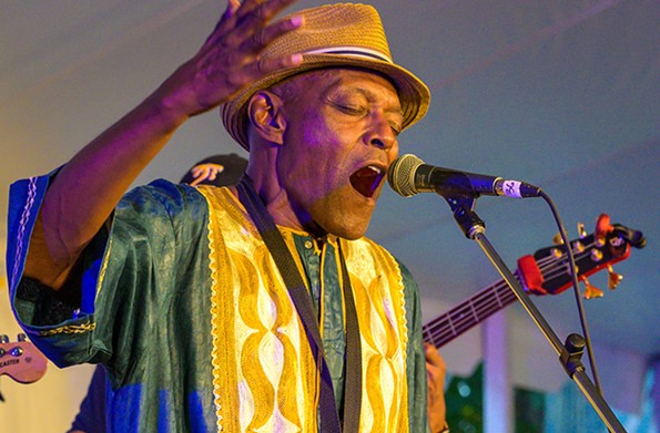 Branch closes out the 2019 Richmond Folk Festival by leading a big band Oneness of Juju reunion - PETER MCELHINNEY