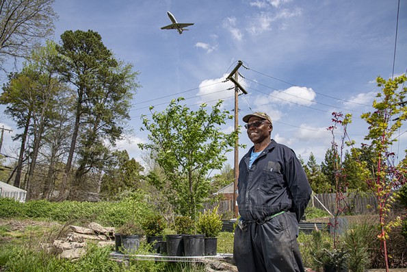Farmer Patrick Johnson at his 1.25 acre Airport Food Forest located across the street from Richmond International Airport. - SCOTT ELMQUIST