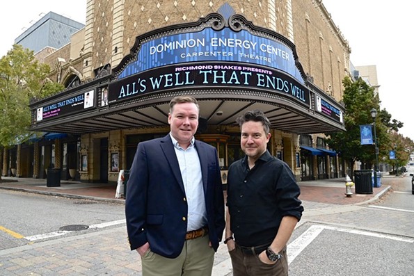 Quill Theatre is returning to its former name of Richmond Shakespeare — Richmond Shakes for short. (Pictured) Managing Director Jase Sullivan and the company's Producing Artistic Director James Ricks. - SCOTT ELMQUIST