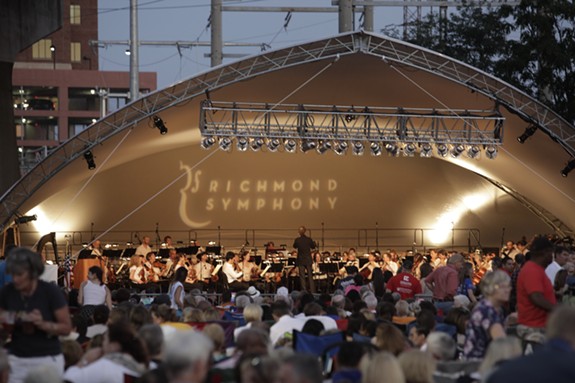 Richmond Symphony performing under the Big Tent.
