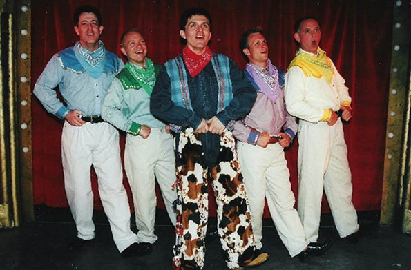 The cast of “When Pigs Fly,” a wacky musical revue by Howard Crabtree that was a favorite. - RICHMOND TRIANGLE PLAYERS