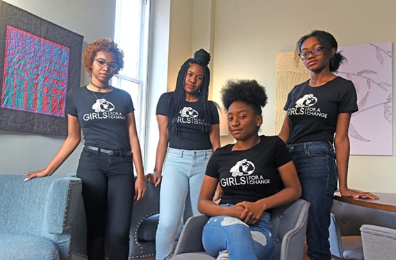 Girls for a Change members Danielle Freeman Jefferson, Solange Oliver, Azaria Lewis and Joi Coleman played host to a panel to discuss their experiences as black girls in school.