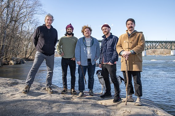 The team behind the James River journey film "Headwaters Down": (from left) Stephen Kuester, Will Gemma, Justin Black, Dietrich Teschner, Andrew Murray