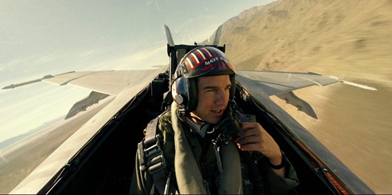 In the acclaimed new "Top Gun" sequel, which features even more square jawlines, the ageless Tom Cruise looks to physicalize dad-rock nostalgia in the skies.