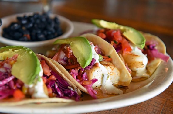 Kregger’s brings nonchain offerings to Ashland, such as Baja street tacos with grilled fish, avocado, black beans and cilantro-lime rice.