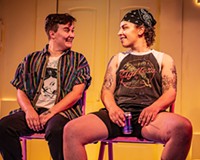 August Hundley and Kasey Britt as two of the Betties in “Collective Rage: A Play in 5 Betties” by Jen Silverman, playing at Richmond Triangle Players’ Robert B. Moss Theatre through July 2.