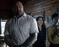 Dave Bautista, Abby Quinn, and Nikki Amuka-Bird look and sound like cultists in the latest from director M. Night Shyamalan, "Knock at the Cabin."