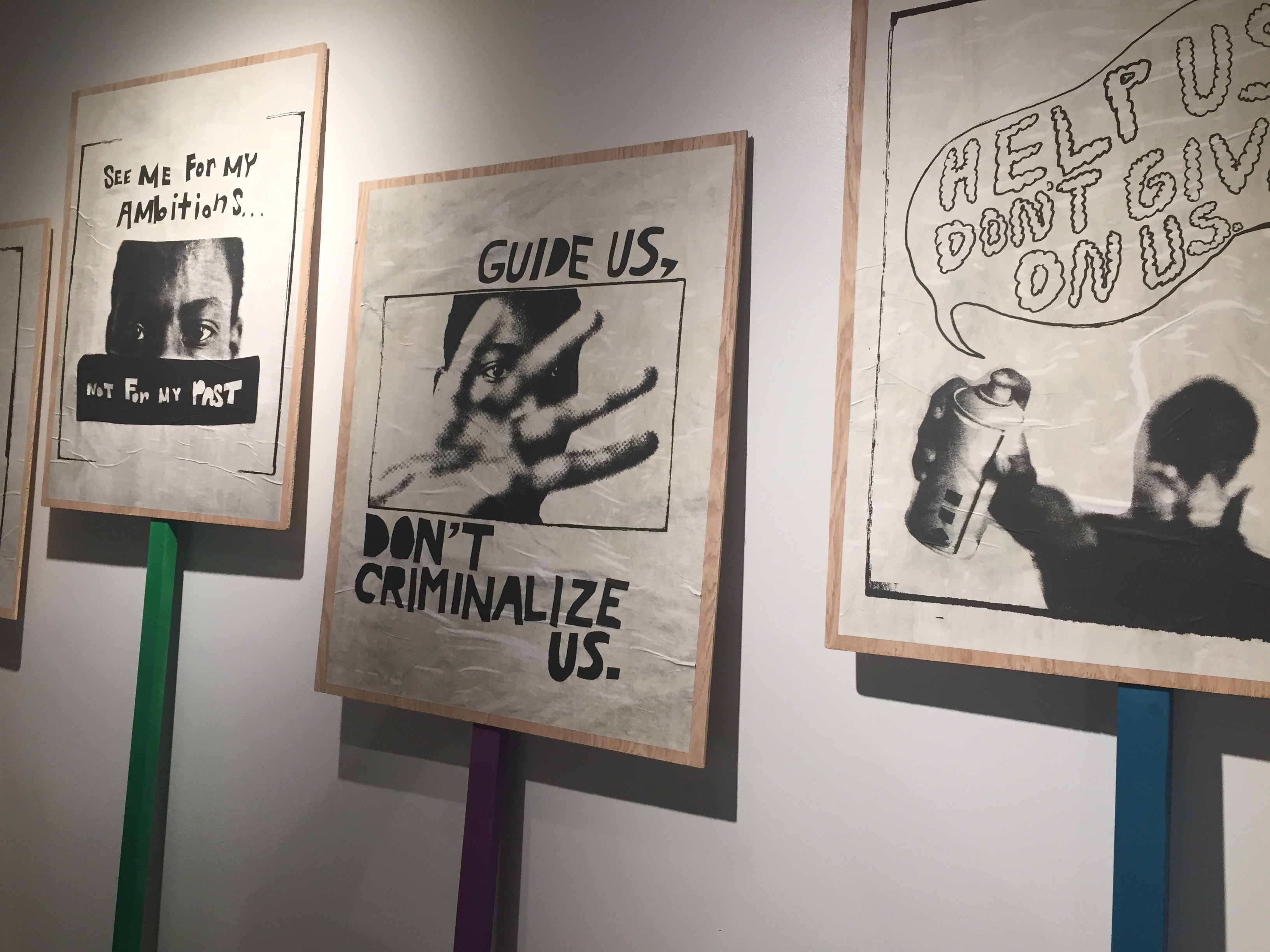 Some signs inside the My Reality exhibit, just the latest innovative work by Performing Statistics, a joint project by Art180 and Legal Aid Justice that hopes to radically reimagine Virginia's juvenile justice system.