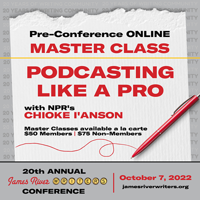 Pre-Conference Online Master Class: PODCASTING LIKE A PRO with NPR’S Chioke I'Anson