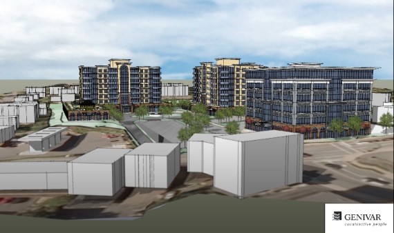 Artist's rendering of the proposed Fairview development.