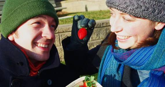 Dan Gervais (Francois) and Jozel Bennett (Sophie) of Strawberries in January.