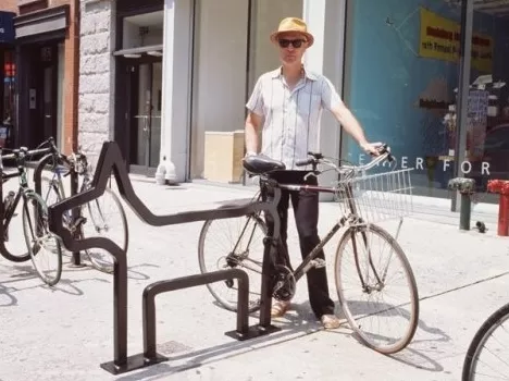 David Byrne rocks the bike look.