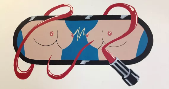 Genevieve Flavelle reproduced Rand Gaynor’s 1977 mural in the Khyber Turret Room. - BECK GILMER-OSBORNE