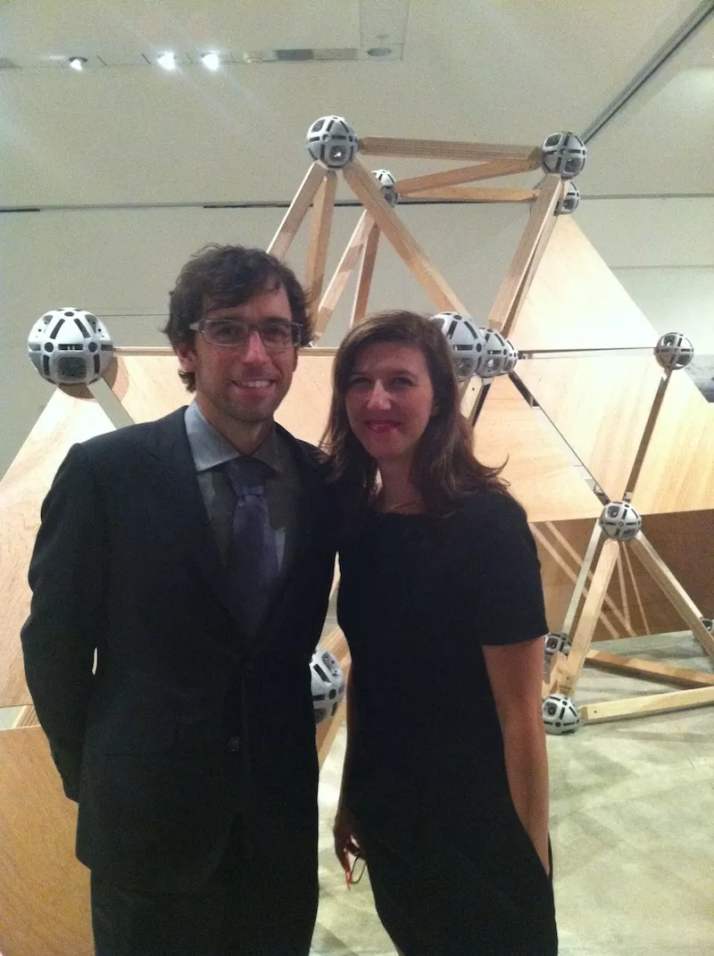 Half of the Sobey Award-winning duo Christian Giroux with curator Sarah Fillmore - ADRIAN LEE