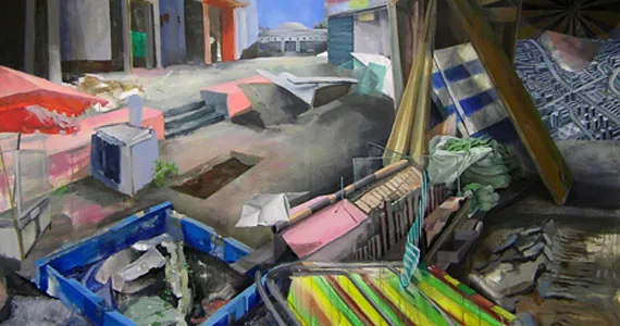 “Industrial plaza” shows beauty in disarray.