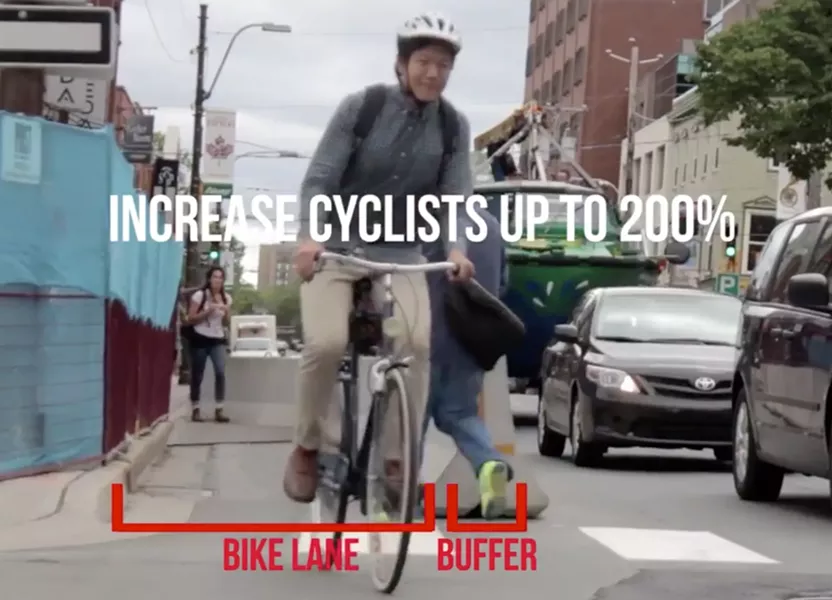 It's simple math other places have already learned: More protected bike lanes = more cyclists - more injuries.