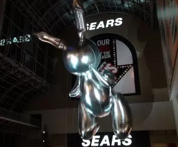 Jeff Koons Rabbit Balloon, in the Eaton Centre