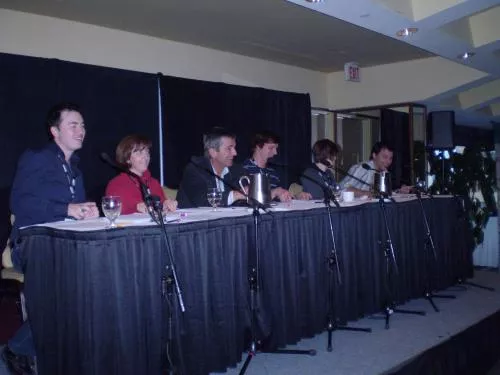 L-R: Josh MacDonald, Sherry Smith, Don Ritchie, Michael McPhee, Sara English and Scott Simpson L-R: Josh MacDonald, Sherry Smith, Don Ritchie, Michael McPhee, Sara English and Scott Simpson