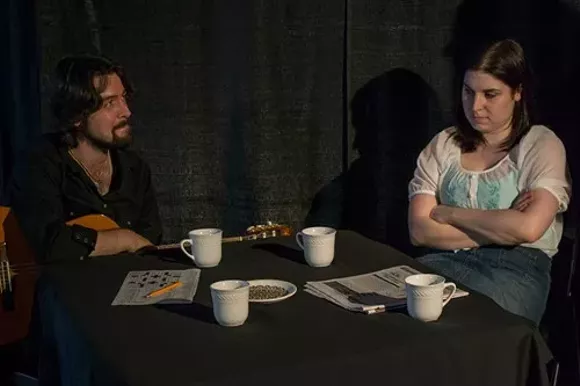 Love's not easy for Ciarán MacGillivray and Rebecca Schneidereit in Silver Dagger - PHOTO: EMILY JEWER