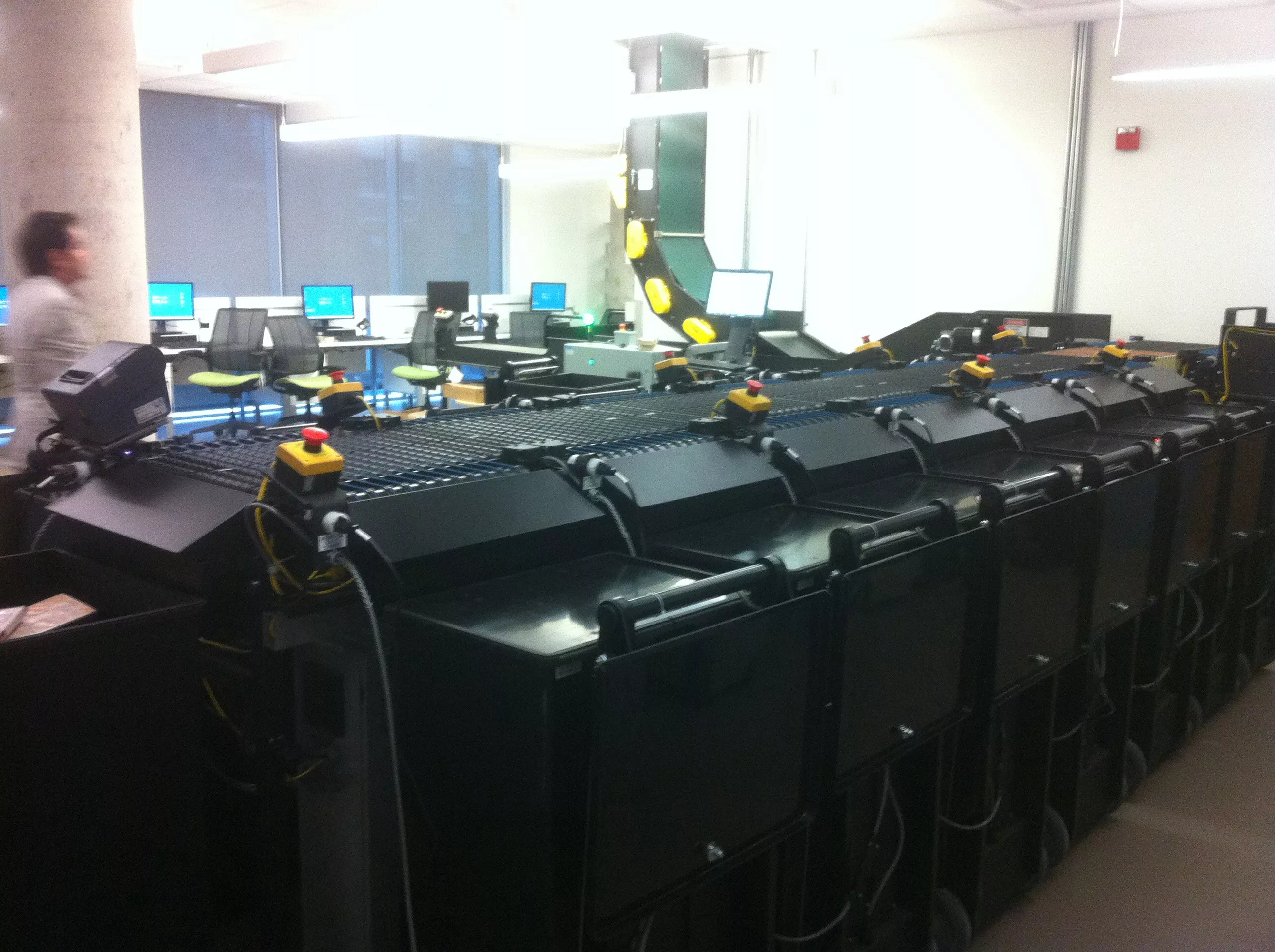 The automated book return system frees up staff to help run projects and be more accessible to patrons.