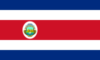 The flag of Coast Rica was designed by a woman, the First Lady, Pacifica Fernandez Oreamuno, in 1848. Its colours follow those of the French flag.