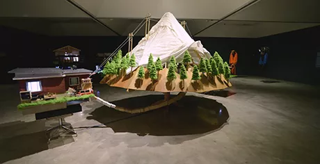 The Mountain (part of Secret Citadel), 2013, mixed media sculpture/video installation, 244 x 304 x 182cm. - GRAEME PATTERSON