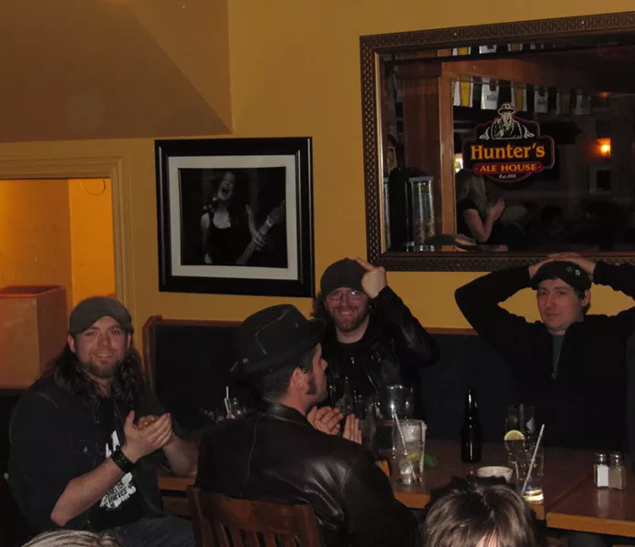 The Stanfields enjoying a couple wobblies Sunday evening at Hunter's Ale House before heading up the street for the awards gala at the Confederation Centre. - DAVE LIDSTONE