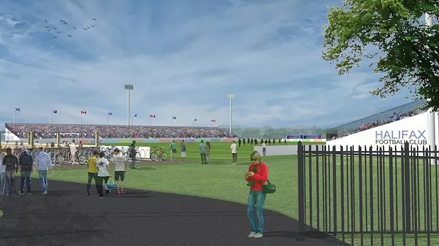 What the completed stadium is supposed to look like. - VIA SPORTS AND ENTERTAINMENT ATLANTIC