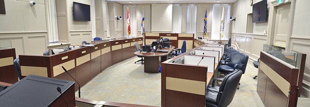 Council chambers, pictured during one of its brief quiet moments. - VIA HRM